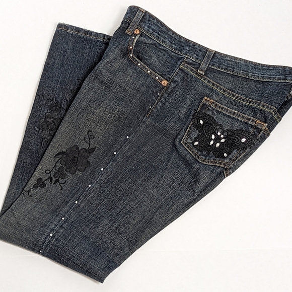 Polo Ralph Lauren L butterfly low rise modern boot cut jeans sz 4 - Picture 3 of 9